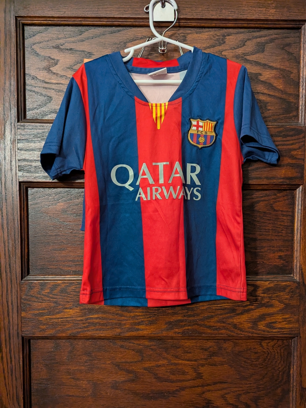 ✨NEW✨FC Barcelona Messi Kids' Home Jersey & Shorts Set - Red & Blue